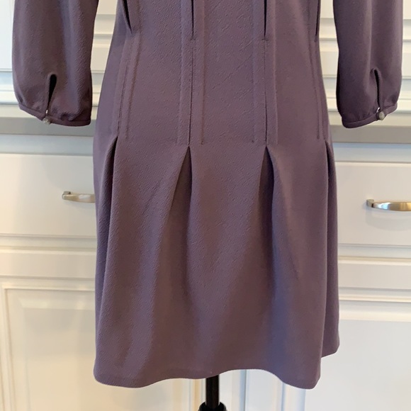 Fossil ~ Pleated Drop Waist Dress in Eggplant - Picture 12 of 16